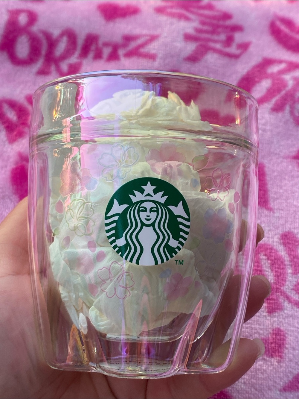 Starbucks Coffee Sakura 2022 Cherry Blossom double wall Cup glass Japan